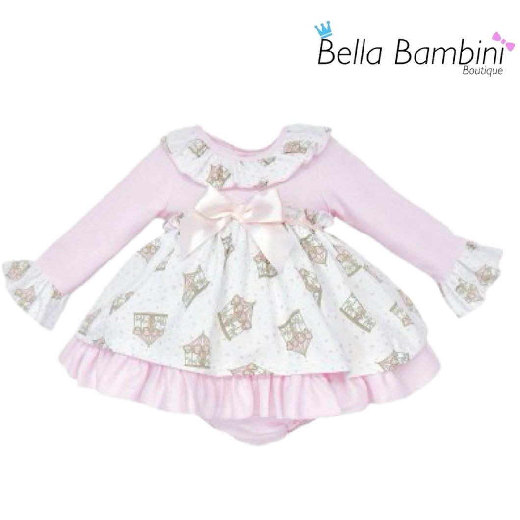 Wee Me Baby Girls Carousel Print Dress