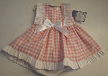 Load image into Gallery viewer, Ceyber Girls Pink Gingham Bow Dress