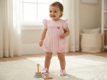 Load image into Gallery viewer, Mintini Girls Pink Gingham Romper