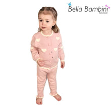 Load image into Gallery viewer, Beau Kids Pink Love Heart Knit Set