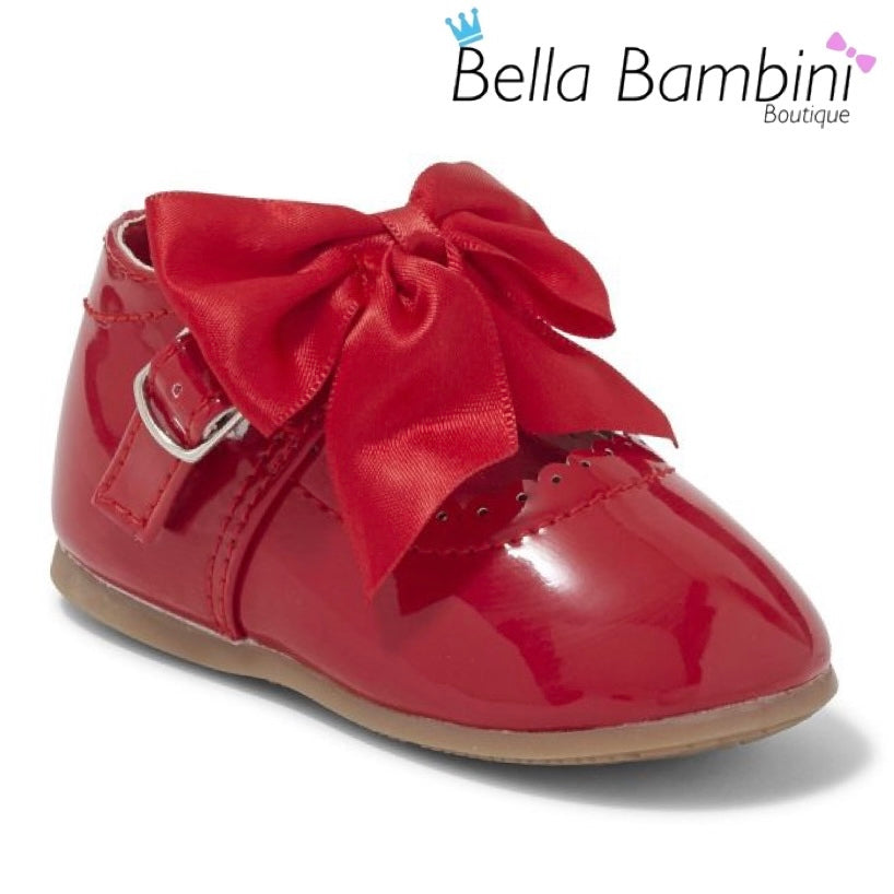 Girls Red Bow Shoes