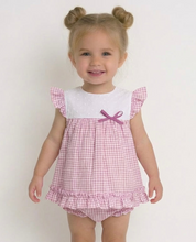Load image into Gallery viewer, Baby Ferr Baby Girls Dusky Pink Gingham Dress &amp; Bloomers