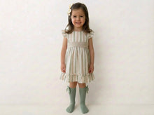Load image into Gallery viewer, Baby Ferr Older Girls Beige Stripe Dress