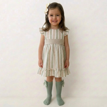 Load image into Gallery viewer, Baby Ferr Older Girls Beige Stripe Dress