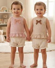Load image into Gallery viewer, Tongs Baby Girls Bow Bloomer Set