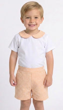 Load image into Gallery viewer, Ceyber Baby Boys Orange Check Short Set