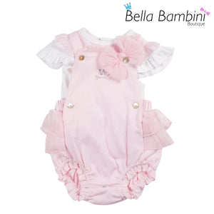 Mintini Baby Girls Pink Romper Set