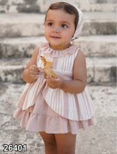 Load image into Gallery viewer, PRE ORDER Dbb Baby Girls Blush Stripe Dress