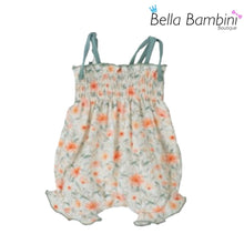 Load image into Gallery viewer, Calamaro Orange and Mint Romper