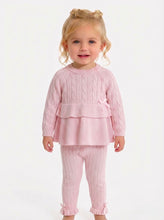 Load image into Gallery viewer, Beau Kid Girls Pink Two Piece Knit Set