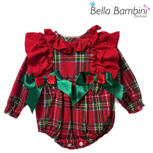 Load image into Gallery viewer, Ceyber Red Tartan Romper