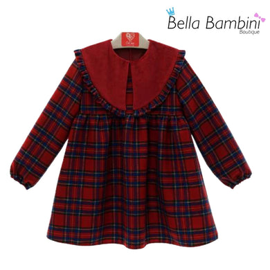 Del Sur Older Girls Red Tartan Dress