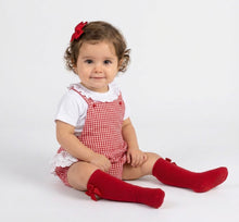 Load image into Gallery viewer, Rapife Baby Girls Red Check Romper