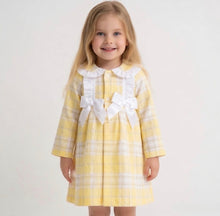 Load image into Gallery viewer, Ceyber Girls Yellow Check Coat