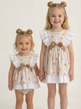 Load image into Gallery viewer, Ceyber Girls Beige Daisy Basket Dress