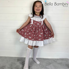 Load image into Gallery viewer, Ceyber Girls Floral Smocked Collar Dress
