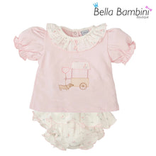 Load image into Gallery viewer, Babidu Baby Girls Pink Skirted Jam Set