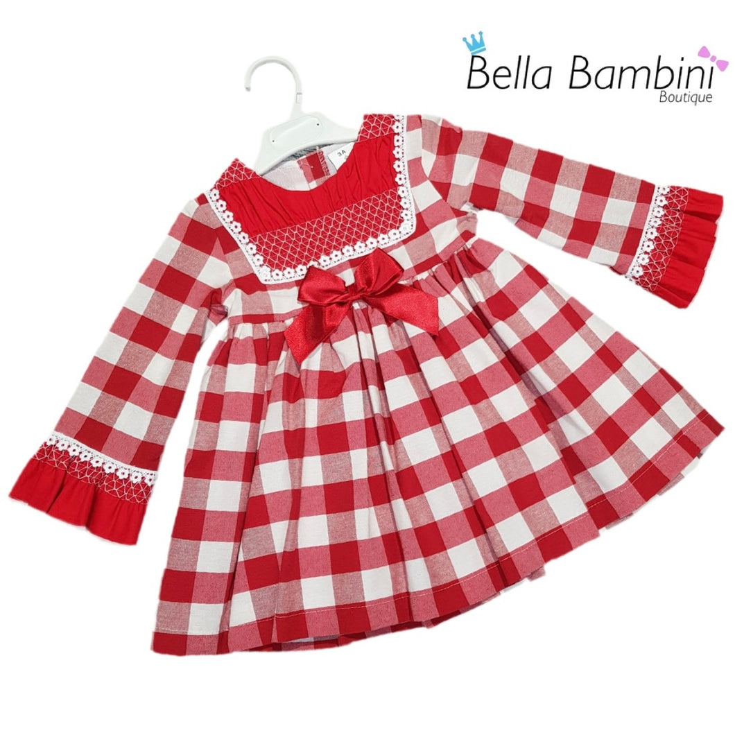 Ceyber Older Girls Red Check Dress