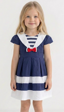 Load image into Gallery viewer, Beau Kid Girls Navy Sailor Dress