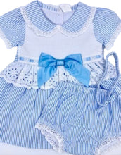 Load image into Gallery viewer, Mabini Girls Blue Stripe Smock
