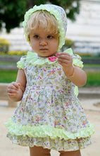 Load image into Gallery viewer, PRE ORDER Dbb Baby Girls Lime Floral Dress