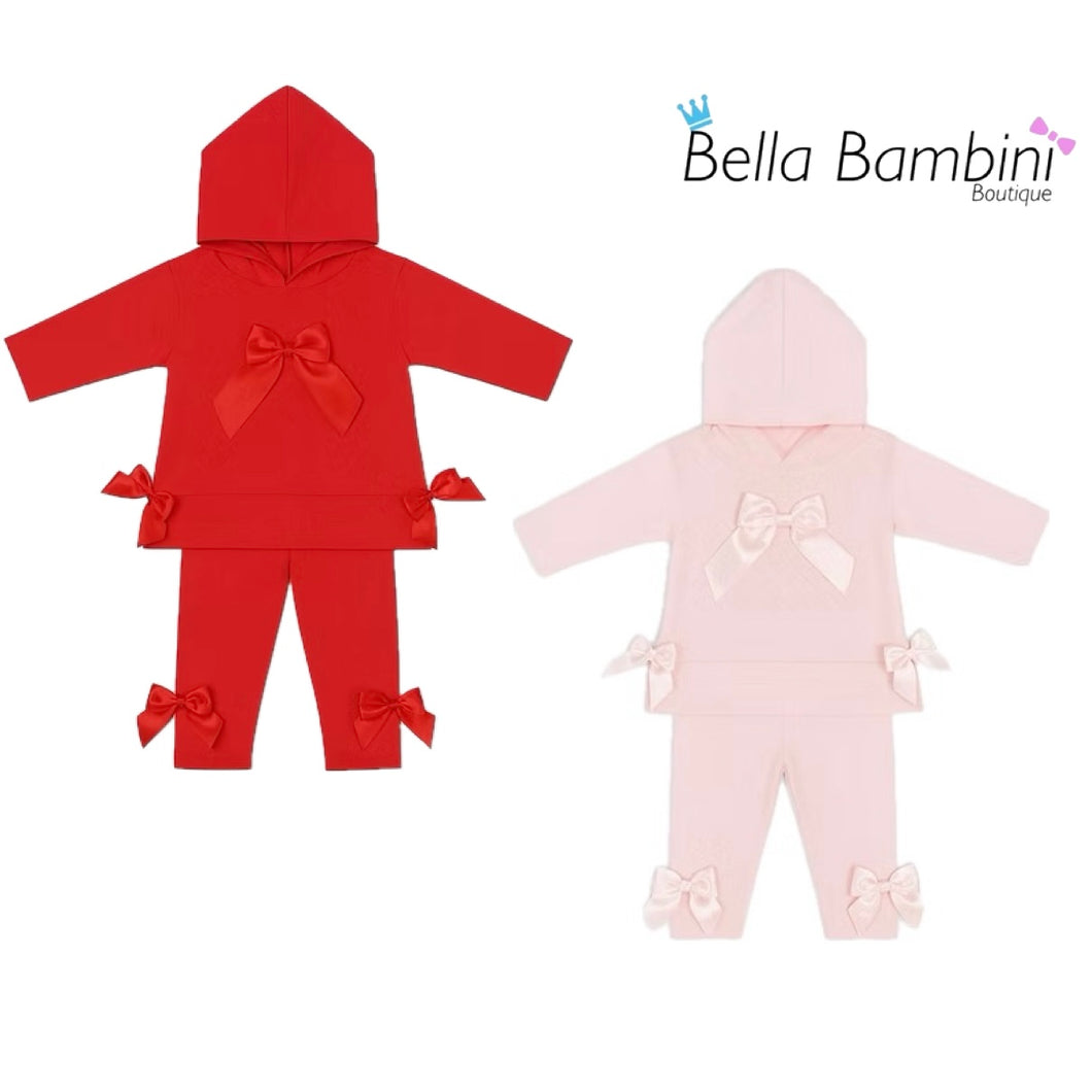 Girls Bow Hooded Leggings