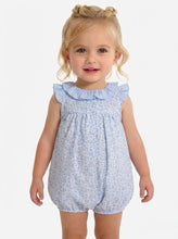 Load image into Gallery viewer, Rapife Baby Girls Blue Floral Romper