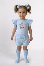Load image into Gallery viewer, Giorgio Bambini Blue Teddy Carousel Short Set