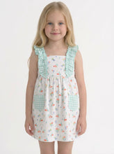 Load image into Gallery viewer, Babidu Girls Floral Mint Aquarium Dress