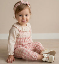 Load image into Gallery viewer, Tongs Baby Girls Gingham Dungaree Set