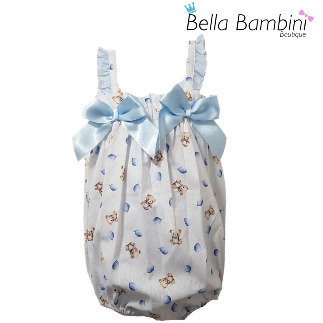 Ceyber Baby Girls Blue Teddy Bear Romper