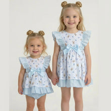 Load image into Gallery viewer, Ceyber Girls Blue Teddy Bear Dress