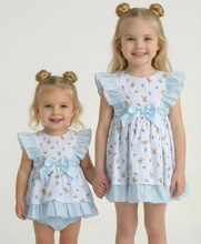 Load image into Gallery viewer, Ceyber Girls Blue Teddy Bear Dress