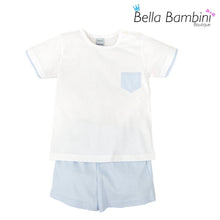 Load image into Gallery viewer, PRE ORDER Babidu Boys Blue Short Set