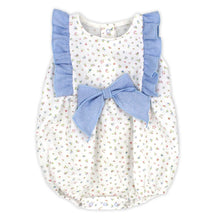 Load image into Gallery viewer, Rapife Baby Girls Blue Ditsy Floral Romper