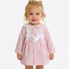 Load image into Gallery viewer, Ceyber Girls Pink Gingham Bow Coat