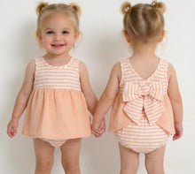 Load image into Gallery viewer, Calamaro Baby Girls Peach Dress