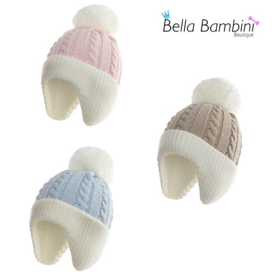 Soft Touch Cable Pom Hat