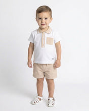 Load image into Gallery viewer, Mintini Boys Beige Pocket Polo Short Set
