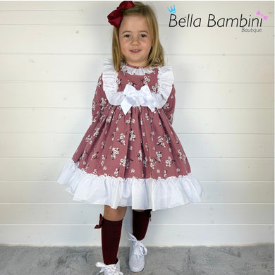 Ceyber Girls Burgundy Blossom Dress