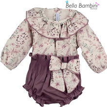 Load image into Gallery viewer, Calamaro Baby Girls Plum Jam Set