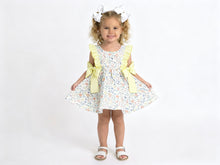 Load image into Gallery viewer, Calamaro Girls Ditsy Side Bow Dress