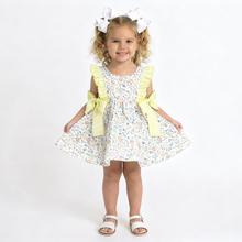 Load image into Gallery viewer, Calamaro Girls Ditsy Side Bow Dress