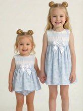 Load image into Gallery viewer, Ceyber Girls Blue Carousel Smock Dress
