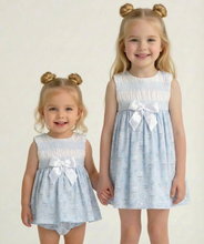 Load image into Gallery viewer, Ceyber Girls Blue Carousel Smock Dress