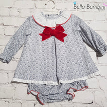 Load image into Gallery viewer, Baby Ferr Baby Girls Red Bow Dress