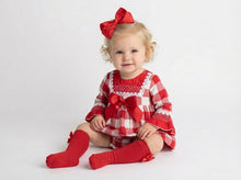 Load image into Gallery viewer, Ceyber Baby Girls Red Check Dress