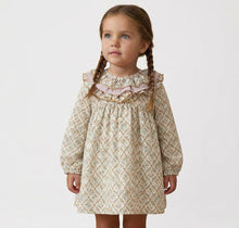 Load image into Gallery viewer, Baby Ferr Older Girls Tan and Lilac Dress