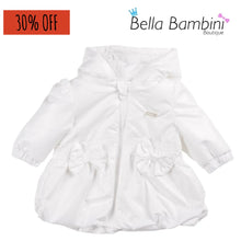 Load image into Gallery viewer, Mintini Girls White Double Bow Summer Jacket