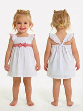 Load image into Gallery viewer, Rapife Girls White &amp; Orange Gingham Dress